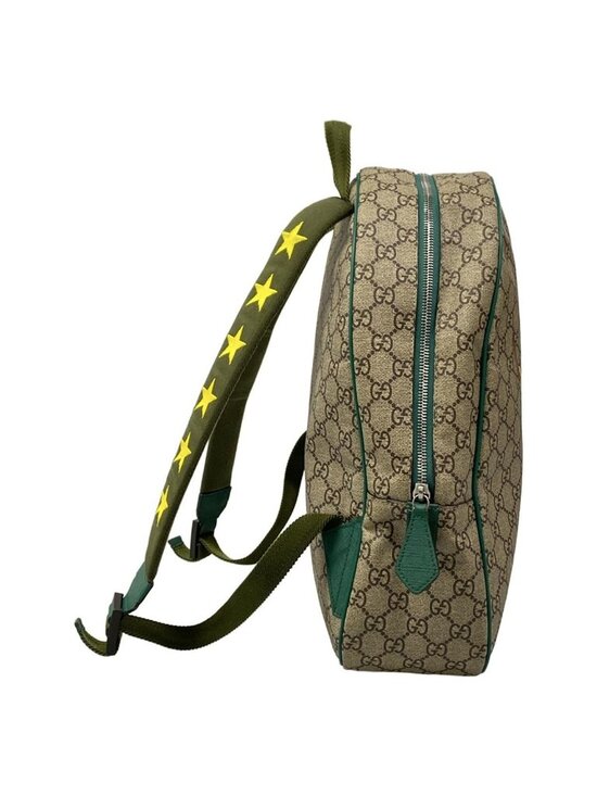 Gucci Backpack Children\'s GG Supreme Beige Green Multi Beetle Print main image 9